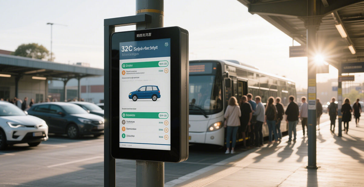 32-inch bus station passenger information display board application case
