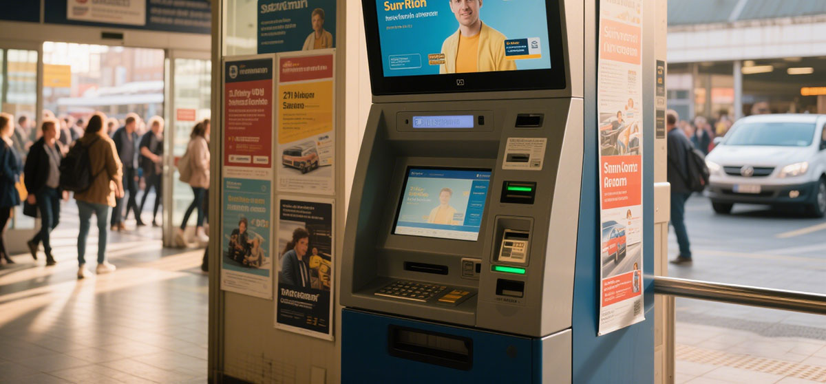 27-inch self-service ticket machine display