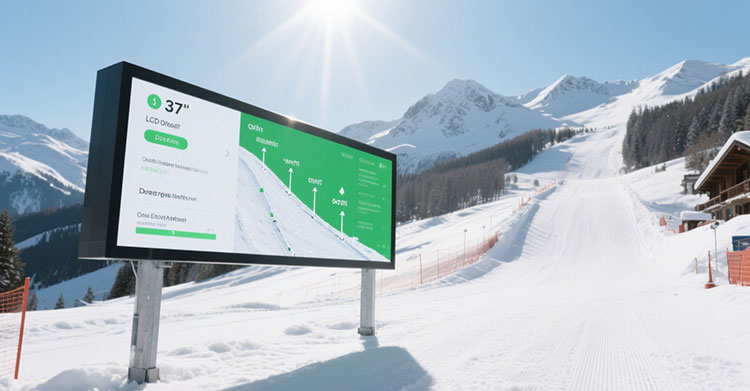37 Inch Stretch Bar Display Outdoor Tourist Attraction Display Solution